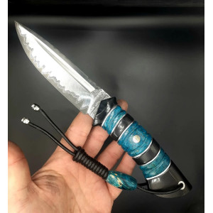 БІРЮЗОВЕ ІКЛО ніж ручної роботи майстра Павла Гончаренка, сталь - К110™ в обкладинках n690, 61 HRC . Photo 2